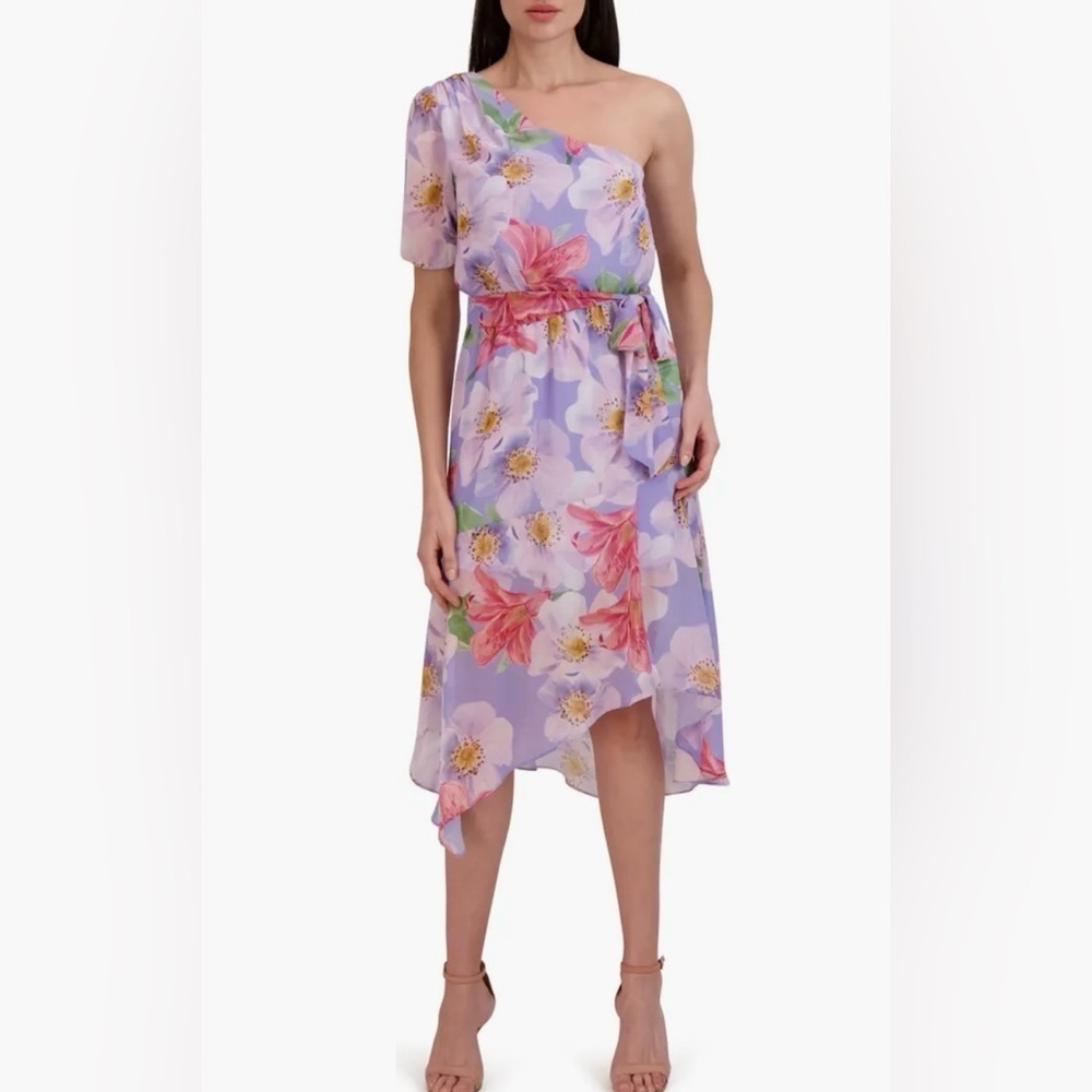 NWT Julia Jordan Floral One-Shoulder Dress